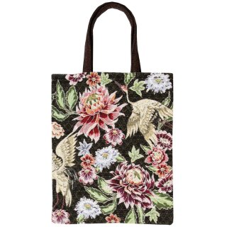 Einkaufstasche "Blumen", Gobelin (32x40cm) Baumwoll-Tragetasche