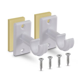 Ersatzträger Set für Cafehausstangen Weiß-2,5cm+3,5cm (8er Pack)