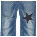Jeansflicken zum aufbügeln, 17x15cm in Hellblau