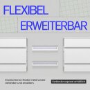 Gardinenschiene Kunststoff flach Weiß 120cm 2-läufig