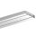 Gardinenschiene Kunststoff flach Weiß 120cm 2-läufig