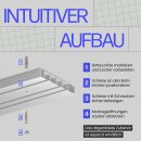 Gardinenschiene Kunststoff flach Weiß 120cm 3-läufig