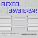 Gardinenschiene Kunststoff flach Weiß 120cm 3-läufig