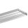 Gardinenschiene Kunststoff flach Weiß 120cm 3-läufig