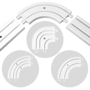 Bogen für Vorhangschiene ( Innen, Außen, Rund )