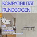 Bogen für Vorhangschiene - Weiß - 2-Lauf ( Verbindungsbogen Außen )