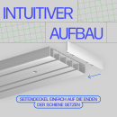 Seitendeckel für Vorhangschiene, 2er Pack - Weiß 3-Lauf