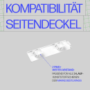 Seitendeckel für Vorhangschiene, 2er Pack - Weiß 3-Lauf