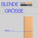 Blende für Gardinenschiene Kunststoff Buche 1m