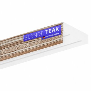 Blende für Gardinenschiene Kunststoff Teak 1m