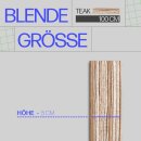 Blende für Gardinenschiene Kunststoff Teak 1m