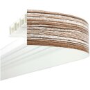 Blende (5 EUR/ 1m) für Vorhangschiene in "Teak" - Länge: 1m