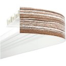 Blende für Gardinenschiene Kunststoff Teak 5 m