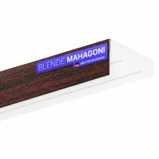 Blende für Gardinenschiene Kunststoff Mahagoni 4m