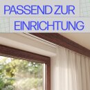 Blende für Gardinenschiene Kunststoff Mahagoni 4m