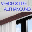 Blende für Gardinenschiene Kunststoff Mahagoni 4m