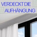 Blende für Gardinenschiene Kunststoff Grau 1m