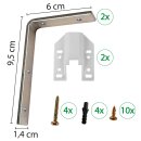 Träger zur Wandmontage für Vorhangschiene - 9,5cm