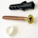 Zubehör für 3-Lauf Vorhangschiene, Befestigungsset