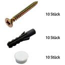 Zubehör für 3-Lauf Vorhangschiene, Befestigungsset