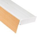 Vorhangschiene mit Blende 1 Lauf 120cm Buche