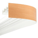 Gardinenschiene inkl. Zubehör und Blende Buche 90cm 3-läufig