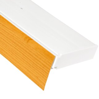 Gardinenschiene inkl. Zubehör und Blende Eiche 390cm 3-läufig