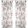Gardine 140x245cm Voile mit Druck Flower Schlaufenschal
