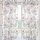 Gardine 140x245cm Voile mit Druck Flower Universalband / Kräuselband