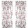 Gardine 140x245cm Voile mit Druck Flower Universalband / Kräuselband