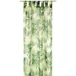 Gardine 140x245cm Voile mit Druck Greenline Schlaufenschal