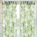 Gardine 140x245cm Voile mit Druck Greenline Schlaufenschal