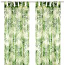 Gardine 140x245cm Voile mit Druck Greenline Schlaufenschal