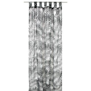 Gardine 140x245cm Voile mit Druck Black&White Schlaufenschal