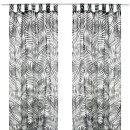 Gardine 140x245cm Voile mit Druck Black&White Schlaufenschal
