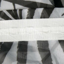 Gardine 140x245cm Voile mit Druck Black&White Universalband / Kräuselband