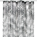Gardine 140x245cm Voile mit Druck Black&White Universalband / Kräuselband