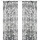 Gardine 140x245cm Voile mit Druck Black&White Universalband / Kräuselband
