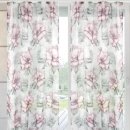 2er Pack Gardine 140x245cm Voile mit Druck Flower...