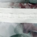 2er Pack Gardine 140x245cm Voile mit Druck Flower Universalband / Kräuselband