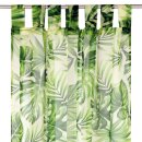 2er Pack Gardine 140x245cm Voile mit Druck Greenline Schlaufenschal