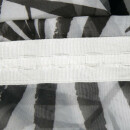 2er Pack Gardine 140x245cm Voile mit Druck Black&White Universalband / Kräuselband