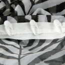 2er Pack Gardine 140x245cm Voile mit Druck Black&White Universalband / Kräuselband