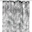 2er Pack Gardine 140x245cm Voile mit Druck Black&White Universalband / Kräuselband