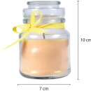 Duftkerze im Bonbon Glas 10cm x Ø 7cm Vanille
