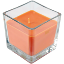 Duftkerze im Glas "Viereck" 8cm x 7,5cm Honigmelone