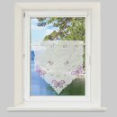 Fenstergardine mit Stickerei "Fensterbild" 35x40cm Violett - Lila