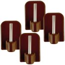 Selbstklebehaken für Vitragestangen Braun 8 Stück