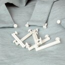 Schlaufengleiter für 5cm breite Schlaufen Weiß ohne Klammer 8 Stück