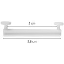 Schlaufengleiter für 5cm breite Schlaufen Weiß ohne Klammer 8 Stück
